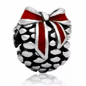 Christmas Pine Cone Charm For Pandora Bracelet